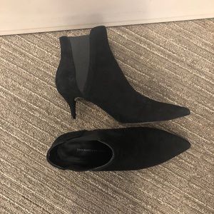 Zara black suede ankle boots